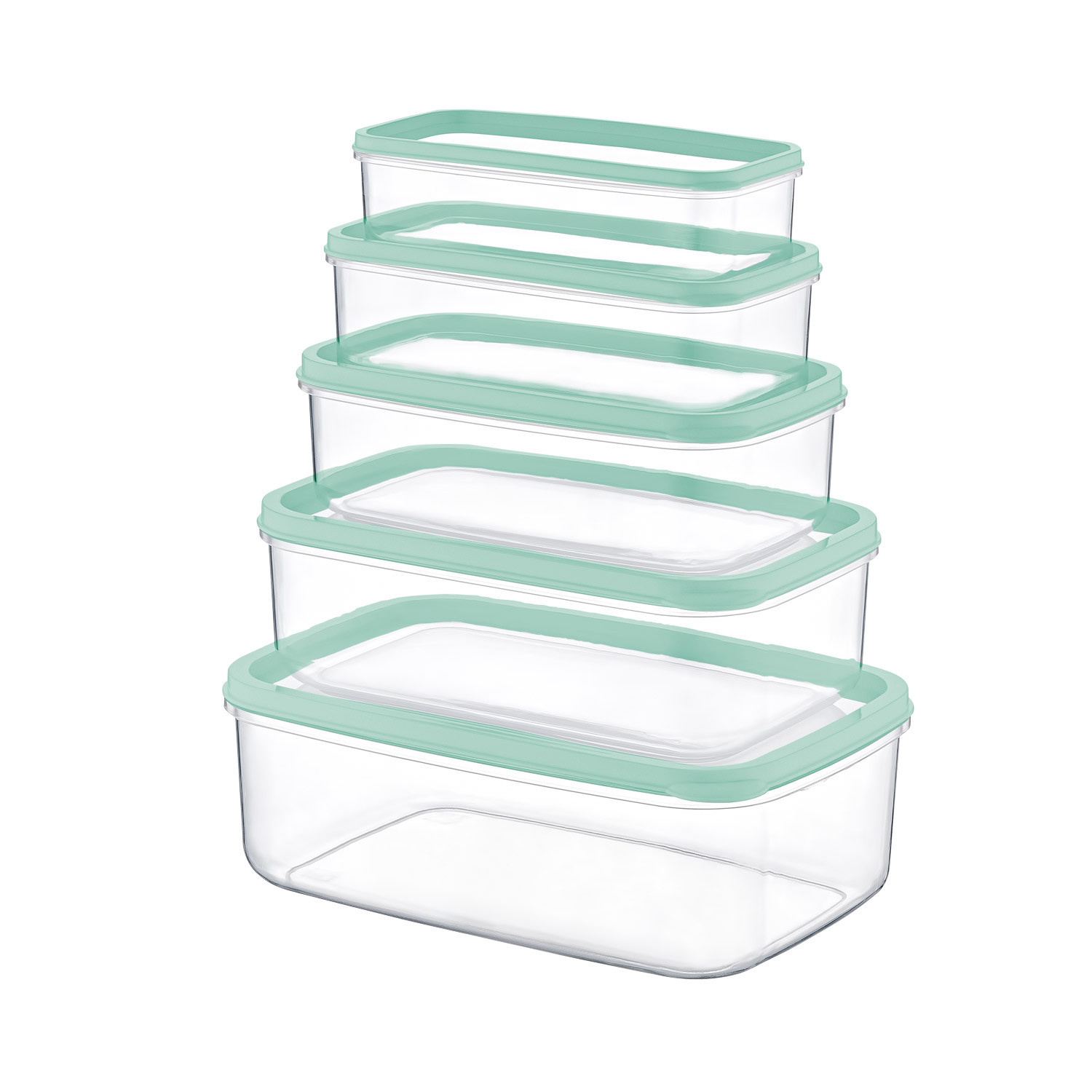 Set 5 Recipientes Herméticos para Alimentos, de forma Rectangular 7house Accesorios de Cocina 1